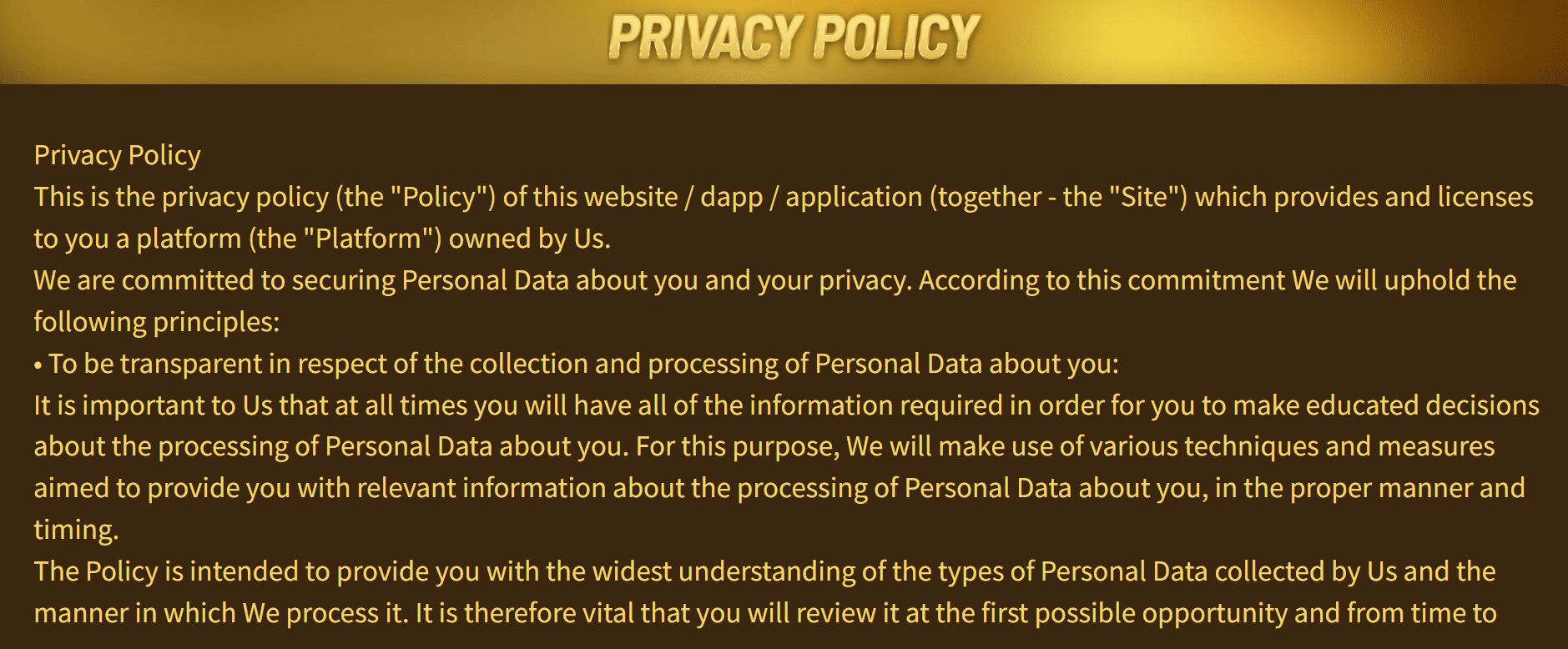 w3play Privacy